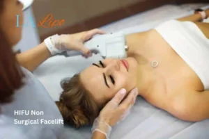 Woman having Hi-Fu to reduce wrinkles Wickford.